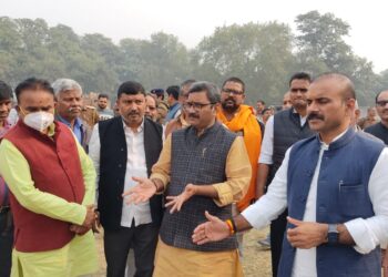 मुख्यमंत्री योगी आदित्यनाथ का 5 दिसंबर को चंदौली आएंगे, बाबा कीनाराम इंटर कॉलेज के मैदान में बन रहा जनसभा स्थल