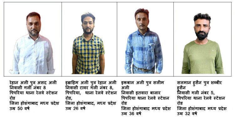 वाराणसी में ईरानी गैंग के चार लुटेरे को पुलिस ने किया गिरफ्तार