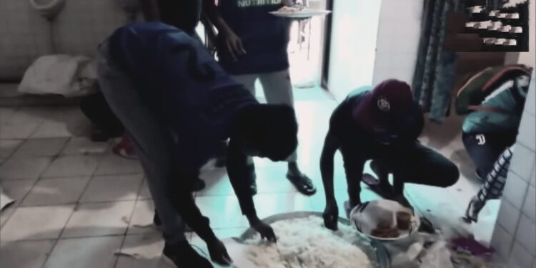 food cooked in toilet