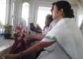 Mamta banerjee on a boat.